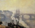 El puente Corneille Rouen niebla matutina 1896 Camille Pissarro